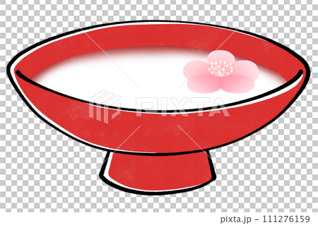 ひな祭り　梅の花が入った白酒 111276159