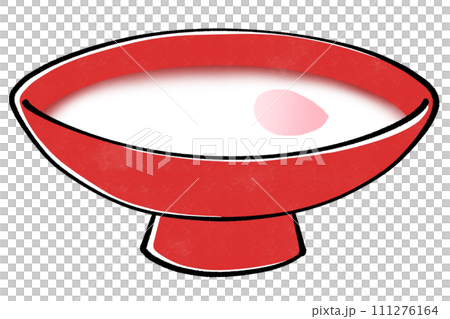 ひな祭り　梅の花びらが入った白酒 111276164