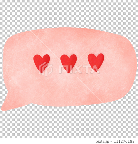 Three hearts on white background 111276188