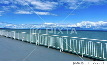 blank for advertising travel on cruise liners on boats or yachts beautifully visible water Blue horizon Clear sky and calm sea on the Pacific Ocean or lake Canada to Vancouver Island Ferry blank for advertising travel on cruise liners on boats or yachts beautifully visible water Blue horizon Clear sky and calm sea on the Pacific Ocean or lake Canada to Vancouver Island Ferry 111277224