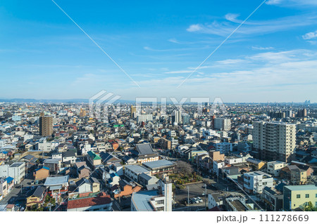 一宮市役所、展望ロビーからの眺め〈愛知県一宮市〉 一宮市役所、展望ロビーからの眺め〈愛知県一宮市〉 111278669