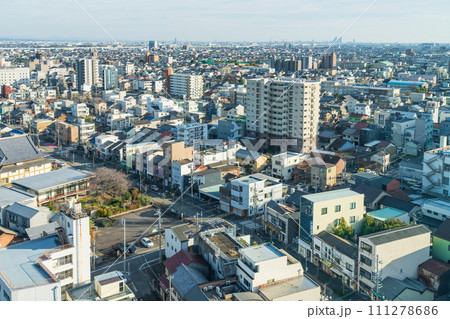 一宮市役所、展望ロビーからの眺め〈愛知県一宮市〉 一宮市役所、展望ロビーからの眺め〈愛知県一宮市〉 111278686