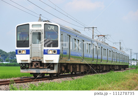 水戸線 下館ー玉戸 JR東日本 415系1500番台 K540編成（勝田）の