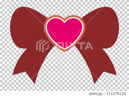 Illustration material heart and ribbon Illustration material heart and ribbon 111279110