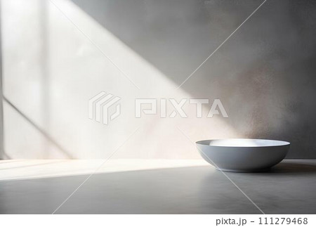 3d rendering of white marble podium for product presentation in modern interior 111279468