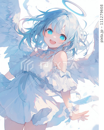 羽を広げた天使の女の子　/AI生成 111279608