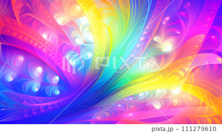 カラフルなフラクタルアート　/AI生成 111279610