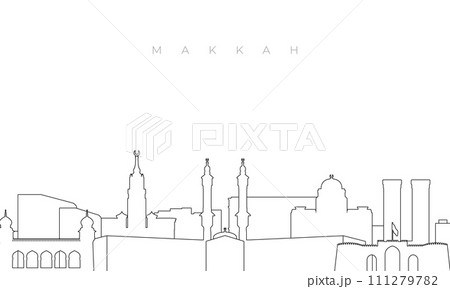 Outline Makkah skyline. Outline Makkah skyline. 111279782