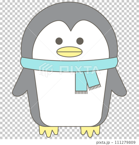 sweet winter pastel penguin character 111279809