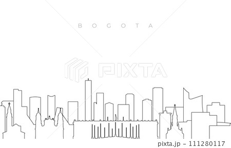 Outline Bogota skyline. Outline Bogota skyline. 111280117