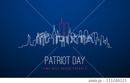 September 11 New York City Skyline banner. のイラスト素材 [111280125] - PIXTA