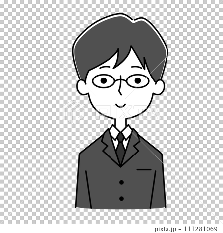一個穿著黑色西裝、戴眼鏡的男人 一個穿著黑色西裝、戴眼鏡的男人 111281069