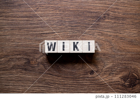 Wiki - word concept on building blocks, text Wiki - word concept on building blocks, text 111283046