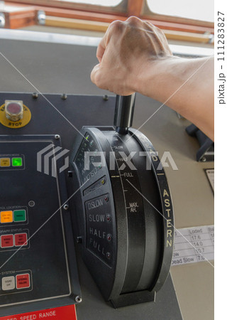 Navigational control panel with hand Navigational control panel with hand 111283827