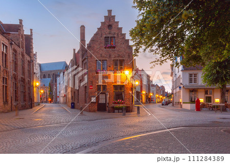 Simon Stevin Square in Bruges, Belgium 111284389