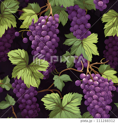 seamless pattern with grapesのイラスト素材 [111288312] - PIXTA