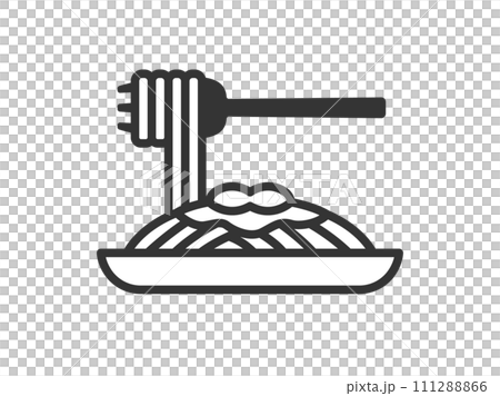 Illustration of Italian pasta icon (line drawing) 111288866