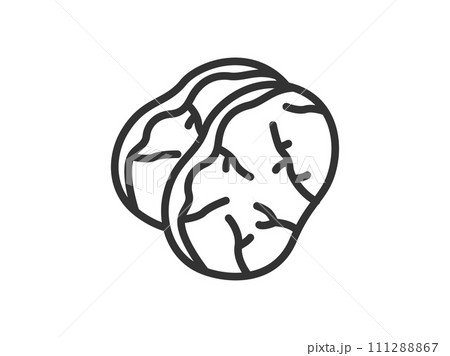 生ハムのアイコン（線画）のイラスト 111288867