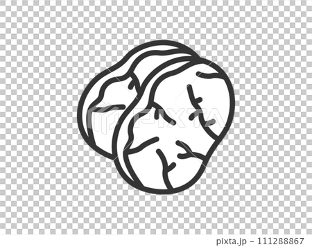 生ハムのアイコン（線画）のイラスト 111288867