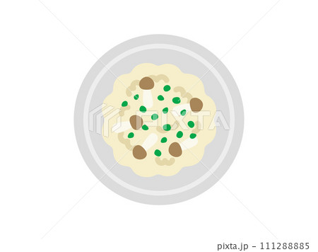 きのこのリゾットのアイコンのイラスト 111288885