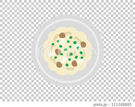 きのこのリゾットのアイコンのイラスト 111288885