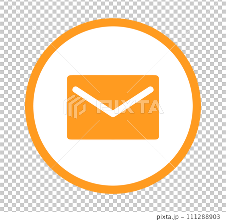 simple orange email icon simple orange email icon 111288903