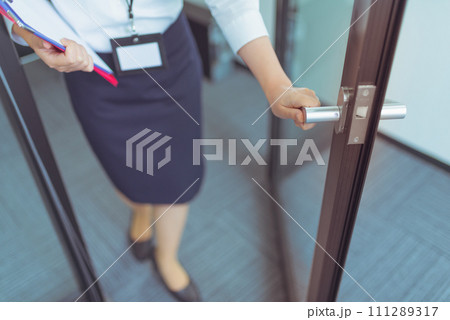 企業のオフィスでのビジネスシーン 企業のオフィスでのビジネスシーン 111289317