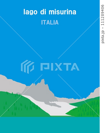 ソラピス湖 lago di sorapis ドロミーティ dolomiti イタリア italia ソラピス湖 lago di sorapis ドロミーティ dolomiti イタリア italia 111289406