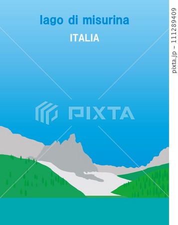 ソラピス湖 lago di sorapis ドロミーティ dolomiti イタリア italia ソラピス湖 lago di sorapis ドロミーティ dolomiti イタリア italia 111289409