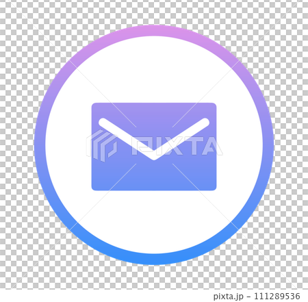 Blue-purple gradation｜Mail icon 111289536