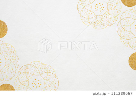 抽象的な花柄和紙_和モダン背景素材 抽象的な花柄和紙_和モダン背景素材 111289667