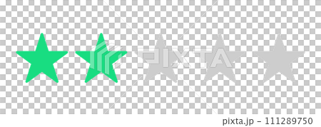 簡單的綠色兩星標記 111289750