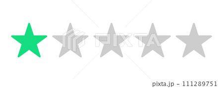 シンプルな緑色の1つ星マーク 111289751