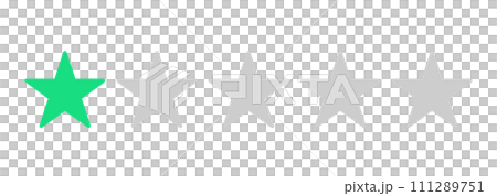 シンプルな緑色の1つ星マーク 111289751