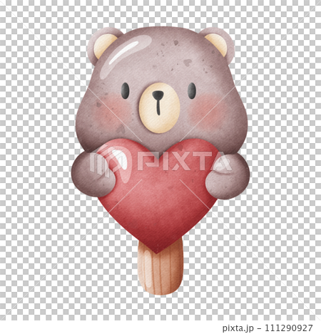 Valentine's Day themed ice cream bars 111290927