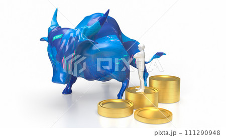The Bull 3d figure for Business or positive sentiment often encourages buying. 111290948