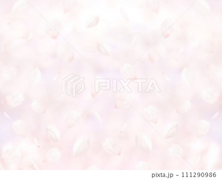 舞い散る桜の花びらの春イメージ背景素材・桜吹雪のテクスチャー 舞い散る桜の花びらの春イメージ背景素材・桜吹雪のテクスチャー 111290986