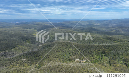 Aerial photograph of a large valley near Mount Wilson in the Blue Mountains in Australia Aerial photograph of a large valley near Mount Wilson in the Blue Mountains in Australia 111291095