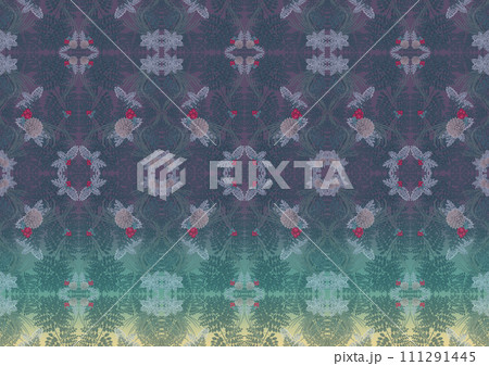 小柄ボタニカル　パープル 111291445