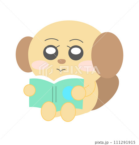 読書をする犬 イラスト 読書をする犬 イラスト 111291915