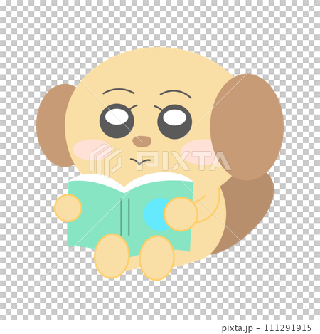 読書をする犬 イラスト 読書をする犬 イラスト 111291915