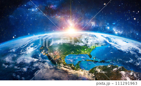 銀河系　地球　太陽　宇宙 111291963