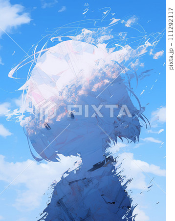 淡い色彩と消えそうな少女 111292117