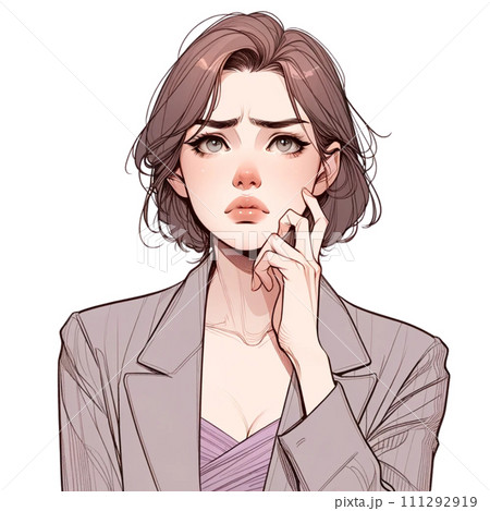 悩む女性 111292919
