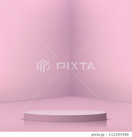 3d purple color podium and minimal purple color wall scene. 3d podium minimal abstract background. Vector 3d purple color podium and minimal purple color wall scene. 3d podium minimal abstract background. Vector 111293490