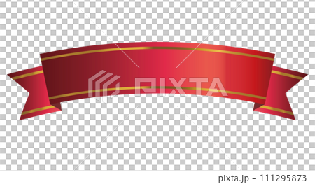 閃亮的絲帶背景材料紅色 111295873