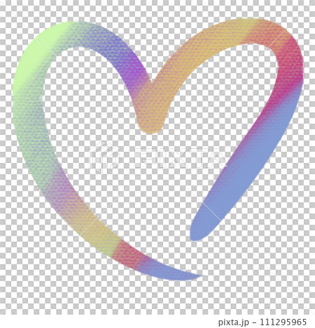 The rainbow Heart water color paint for love concept 111295965