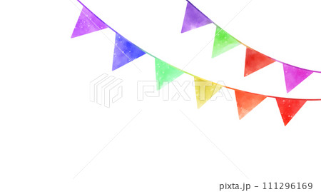 flag ribbon bunting Watercolor illustration carnival garland birthday new year baby shower party decoration banner colorful boho style border frame flag ribbon bunting Watercolor illustration carnival garland birthday new year baby shower party decoration banner colorful boho style border frame 111296169