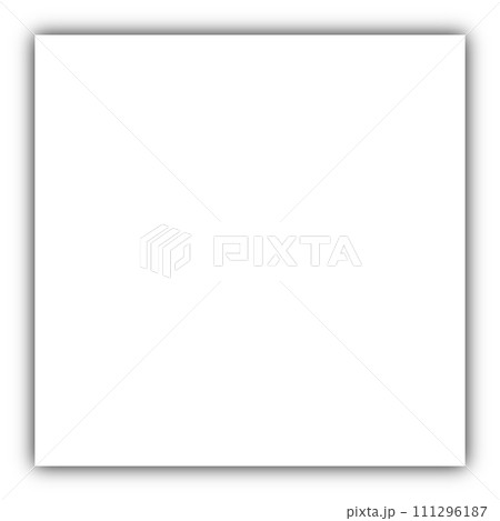 square Realistic paper banner shadow effect frame	 111296187