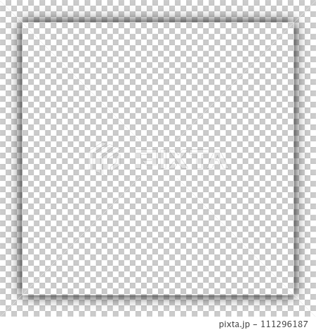 square Realistic paper banner shadow effect frame	 111296187